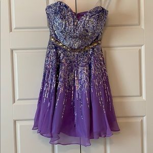 Sherri Hill Lilac Homecoming dress
